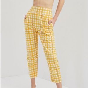 Jolie Gingham Tapered Pants from Anthropologie